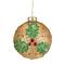 4" Gold Holly Berry Mercury Glass Ball Christmas Ornament